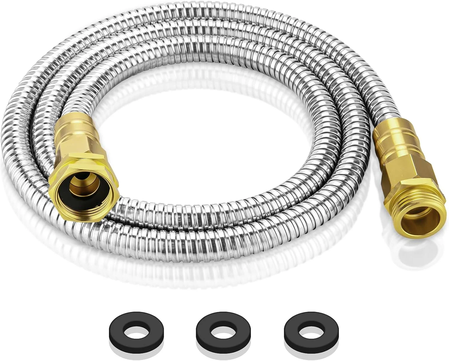 Rosy Earth Stainless Steel Garden Hose 100 FT, Heavy Duty Expandable Water Hose - Image 5