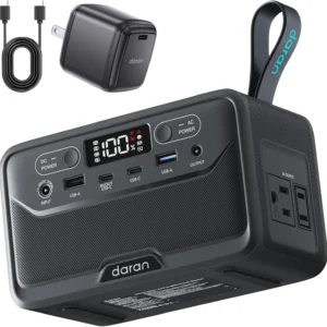 Alternative view of 2026 Portable Power Station 89.6Wh LiFePO4 Battery, Solar Power Bank with AC Outlet 100W/110V
