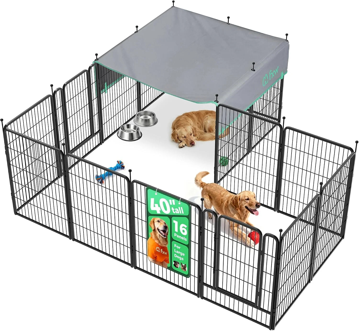 FXW Rollick Dog Playpen, Indoor, 24 H, 8 Panels - Image 72