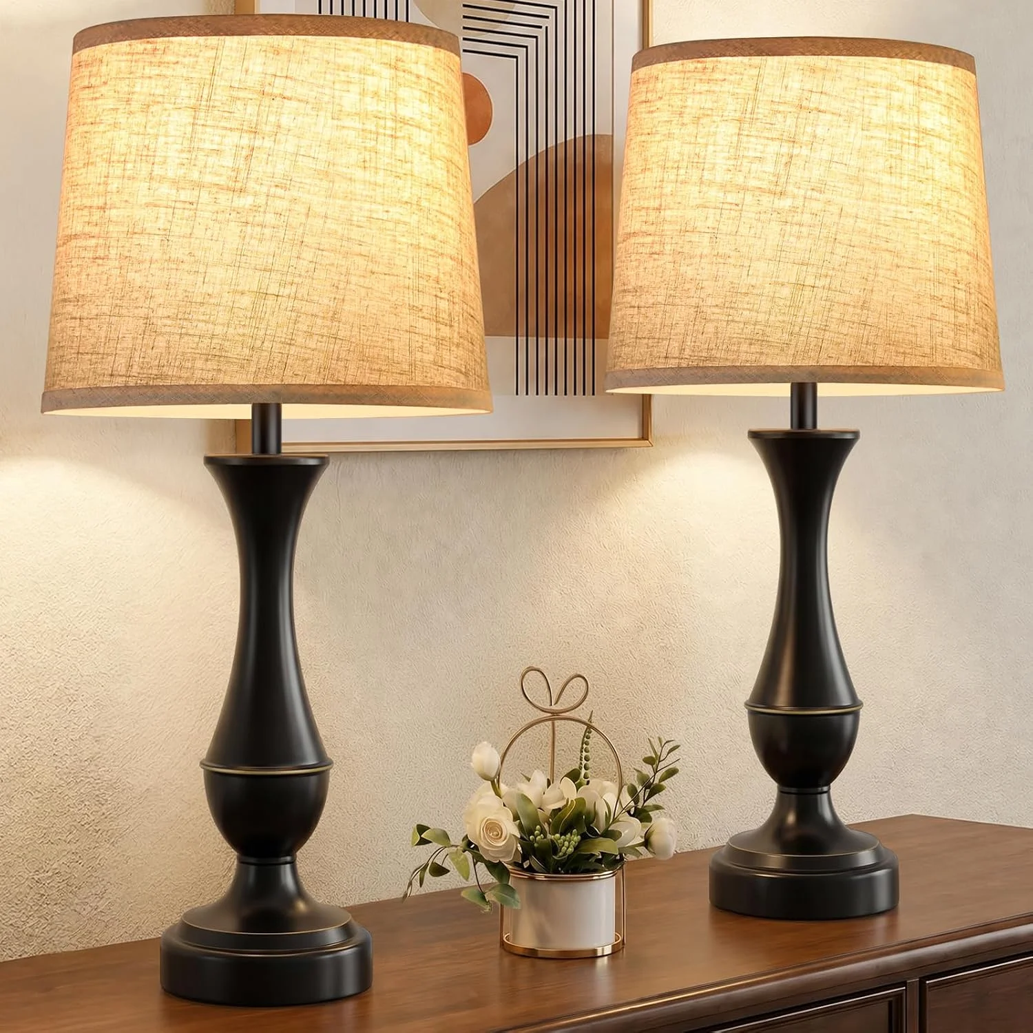 Seealle Touch Lamps for Nightstand, Dimmable, Bulb Included - Image 9