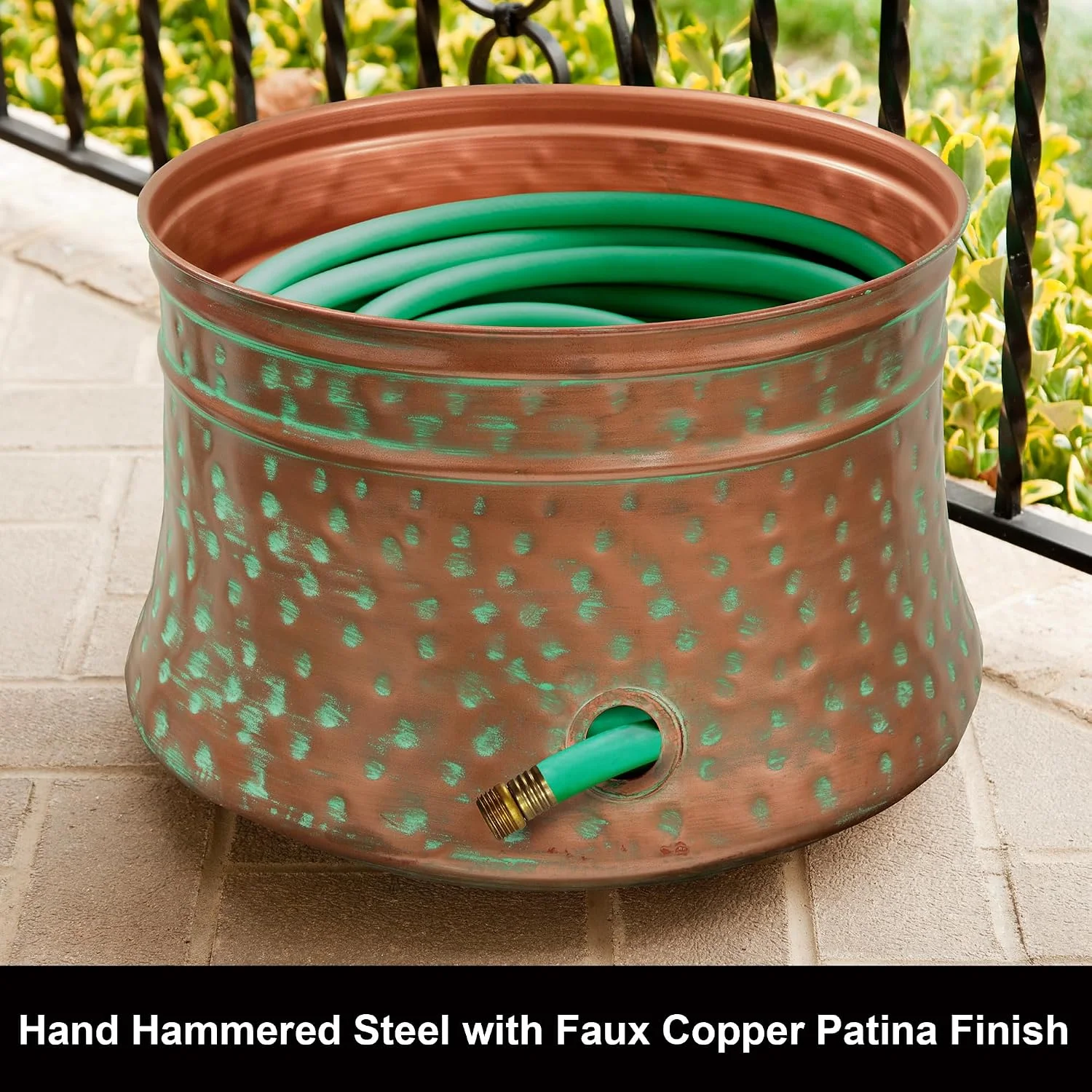 Liberty Garden 1917-G Hose Pot, Hammered, Patina - Image 2