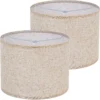Beige Linen Lamp Shades Set of 2
