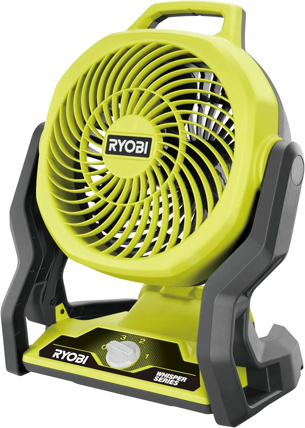 RYOBI RF18-0 18V ONE+ Cordless 3-Speed Whisper Fan (Bare Tool), Hyper Green, PCL811B