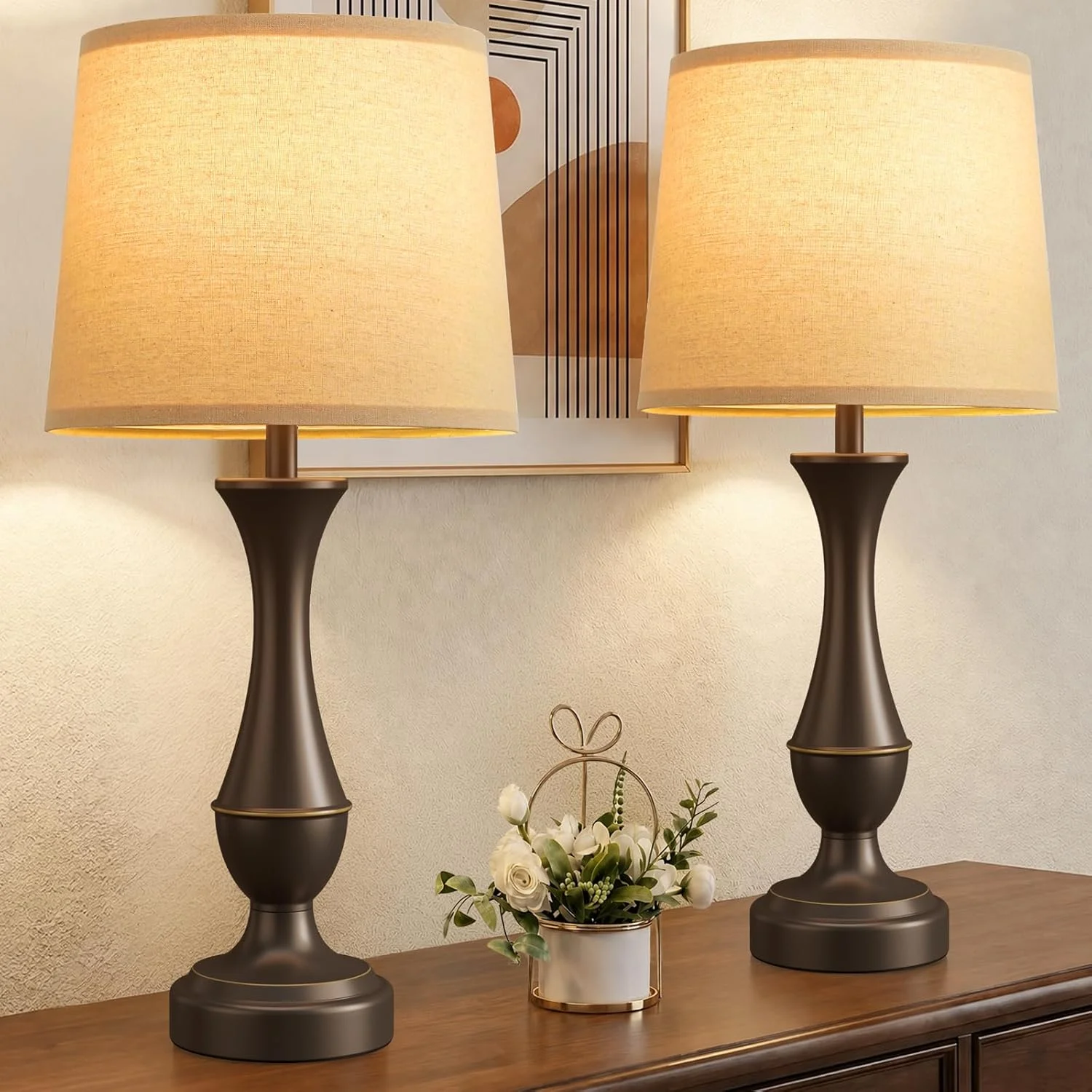 Seealle Touch Lamps for Nightstand, Dimmable, Bulb Included - Image 6