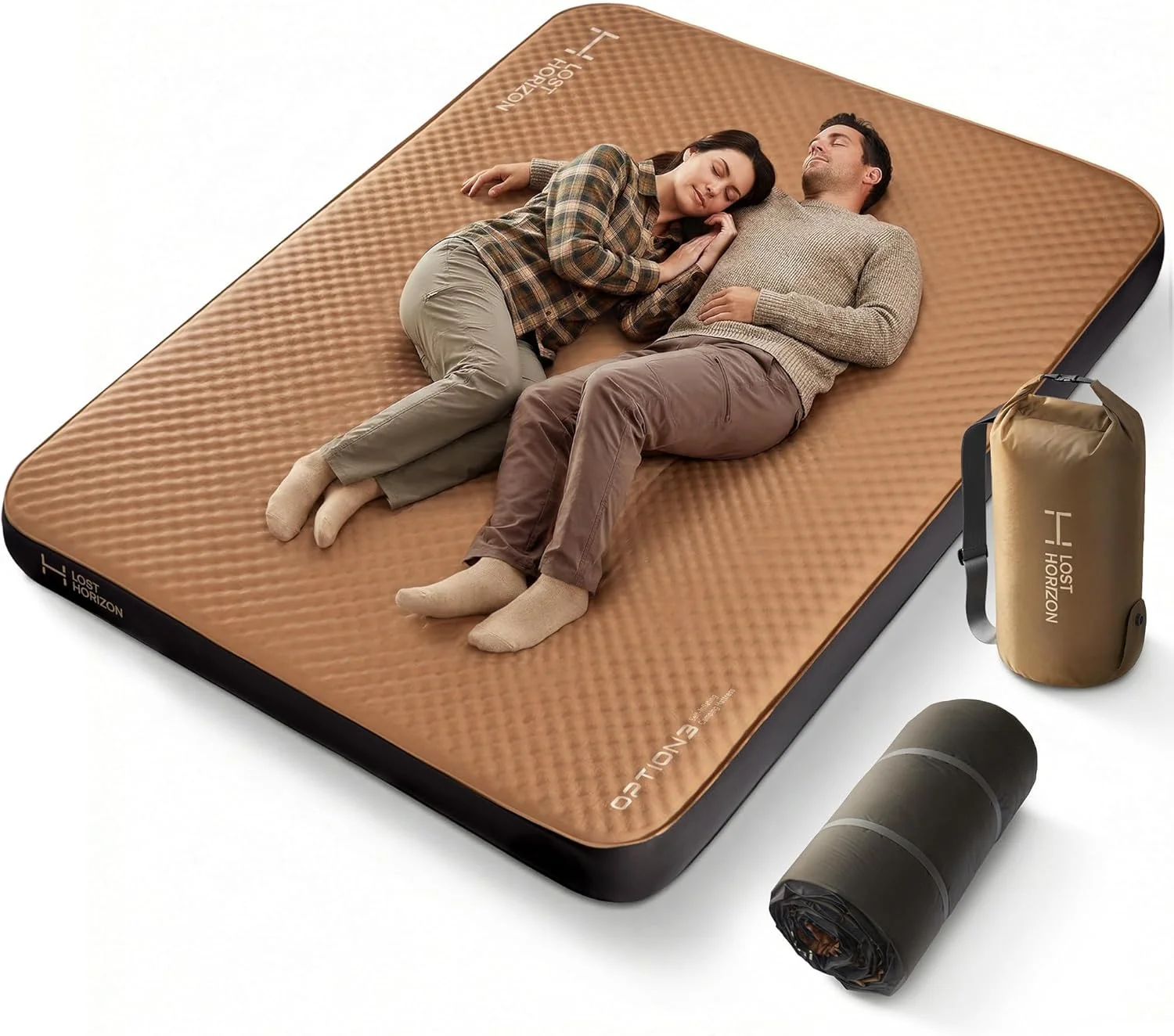 Lost Horizon Air & Foam Camping Mattress, Self-Inflating Sleeping Pad, 4.5 Thick, with Pump Sack, R13 Insulation - Image 6