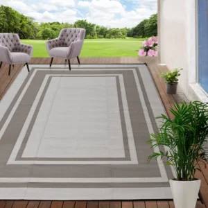 Alternative view of RURALITY Outdoor Rugs 8'x10' Waterproof for Patios Clearance, Plastic Straw Mats for RV