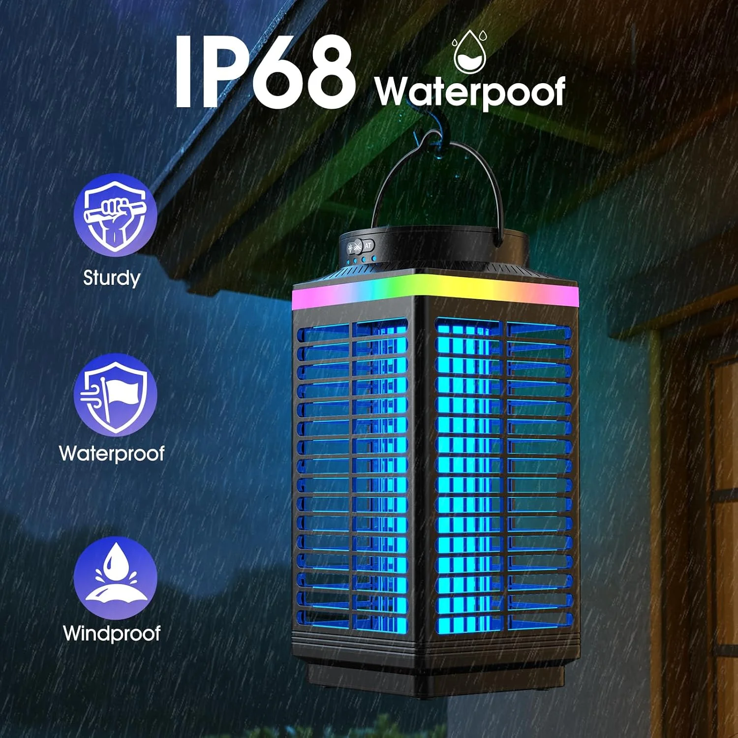 Bug Zapper Outdoor, 4-in-1 4200V Electric Mosquito Zapper, Rechargeable Bug Zapper Cordless Fly Zapper with 5000mAH - Image 6