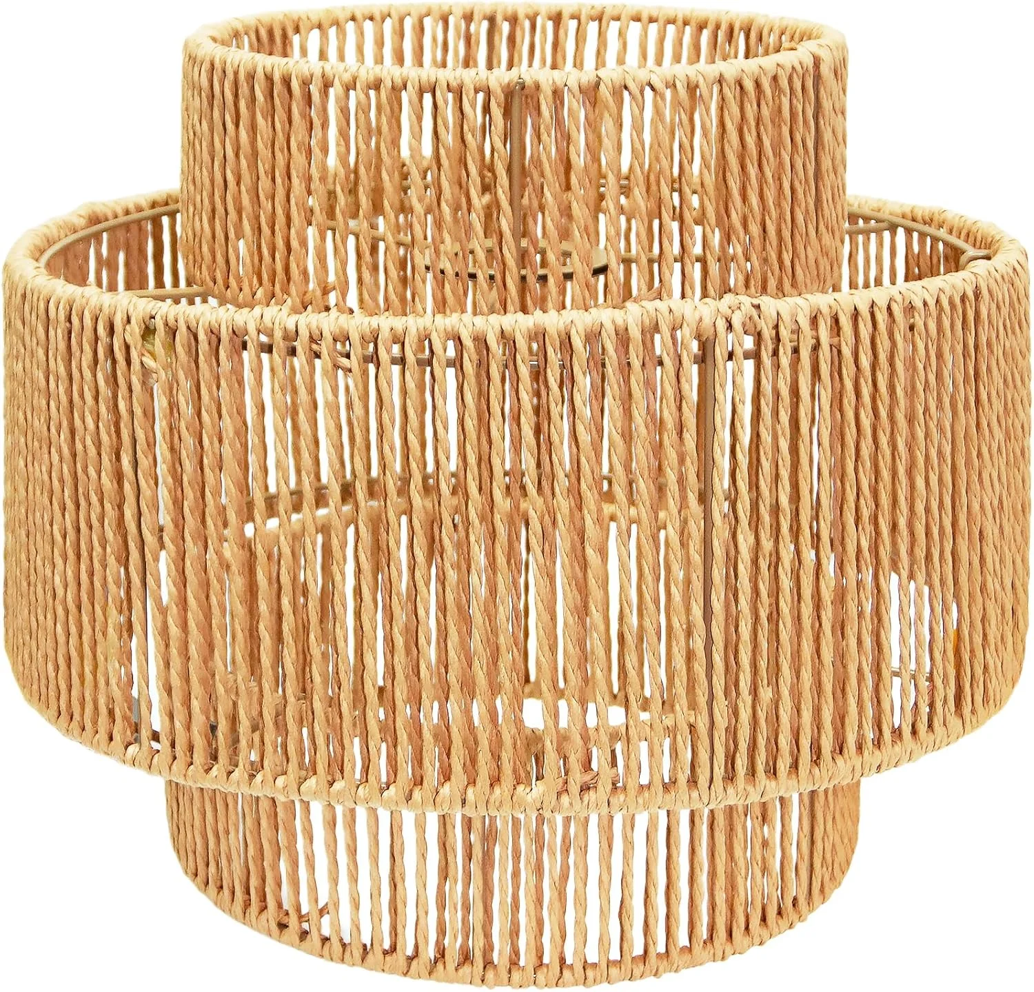 LUCORUSC Hanging Light Lamp Shades Boho Rattan Lamp Shades - Image 11