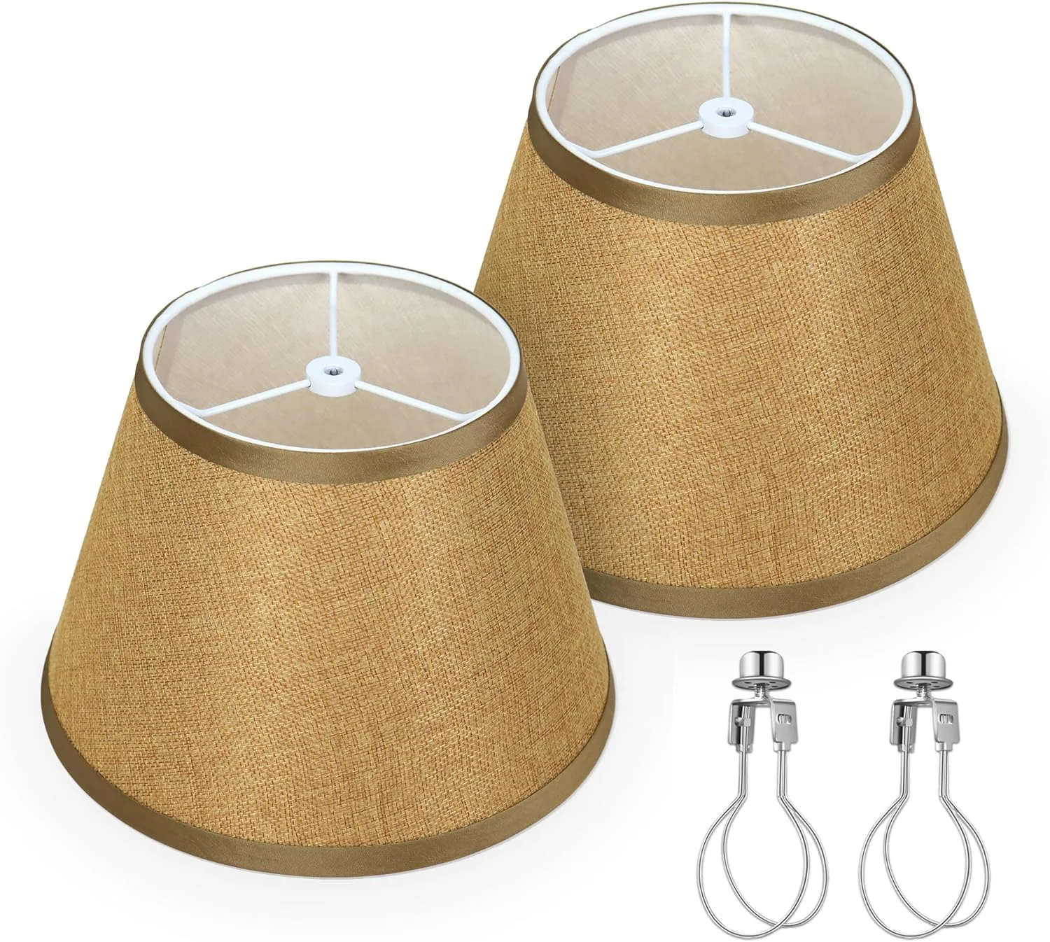 Beige Empire Lamp Shades Set of 2 - Image 5