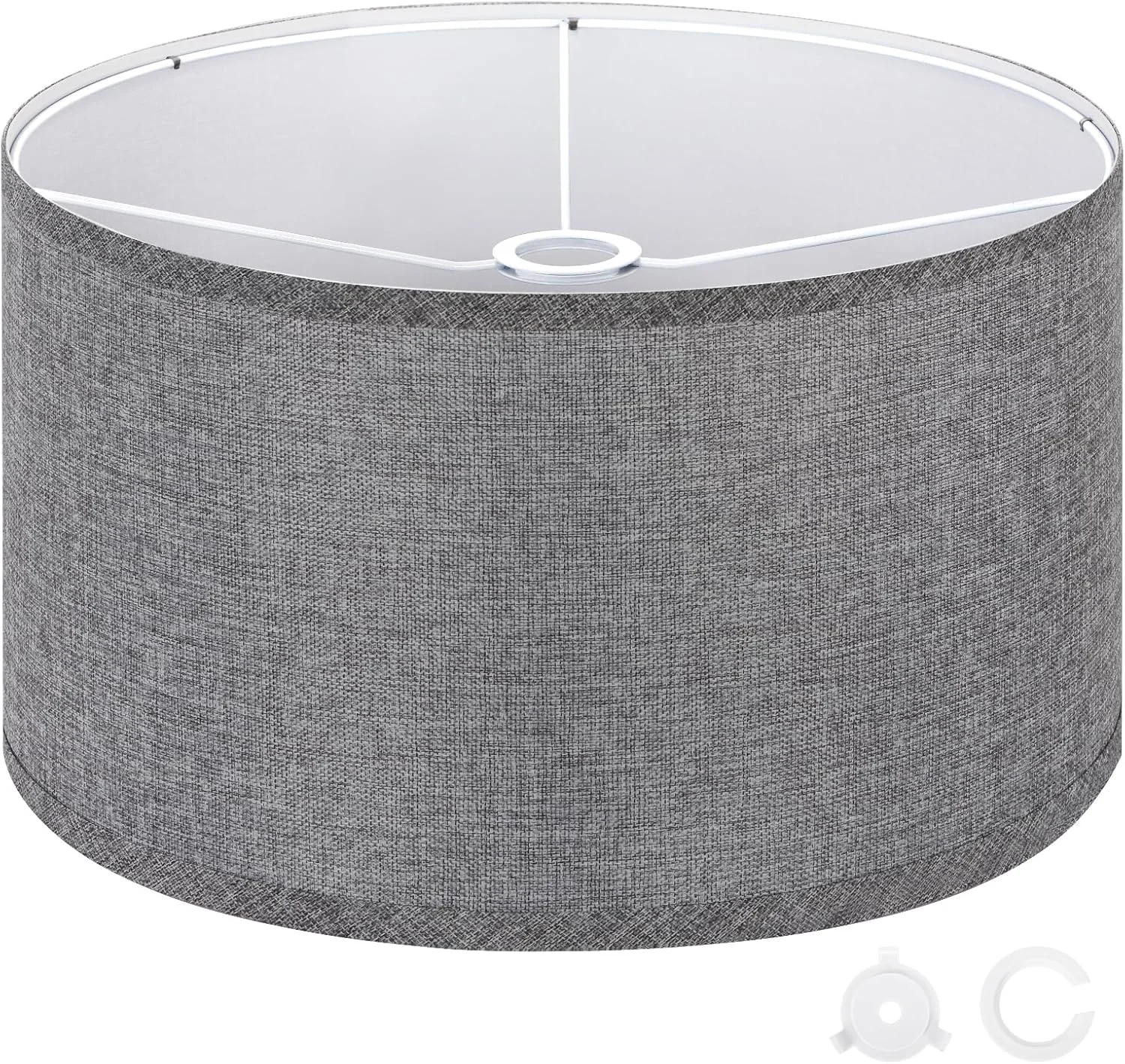 OUTON Beige Large Drum Lamp Shades for Floor Lamp - Image 6