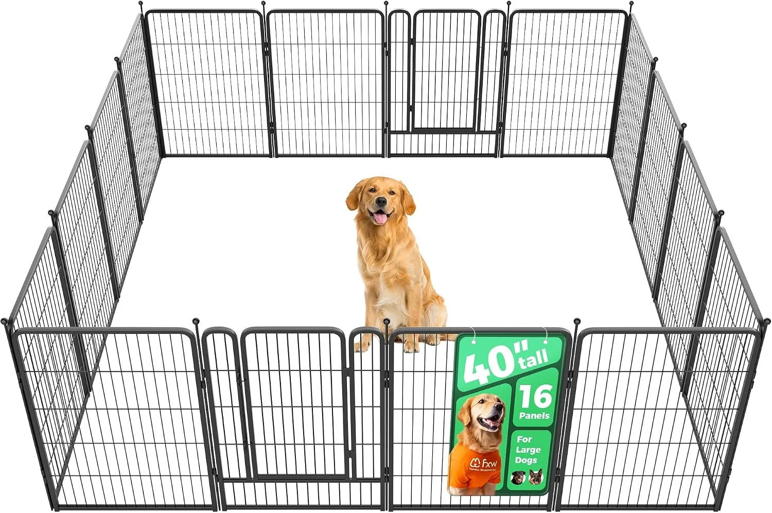 FXW Rollick Dog Playpen, Indoor, 24 H, 8 Panels - Image 70
