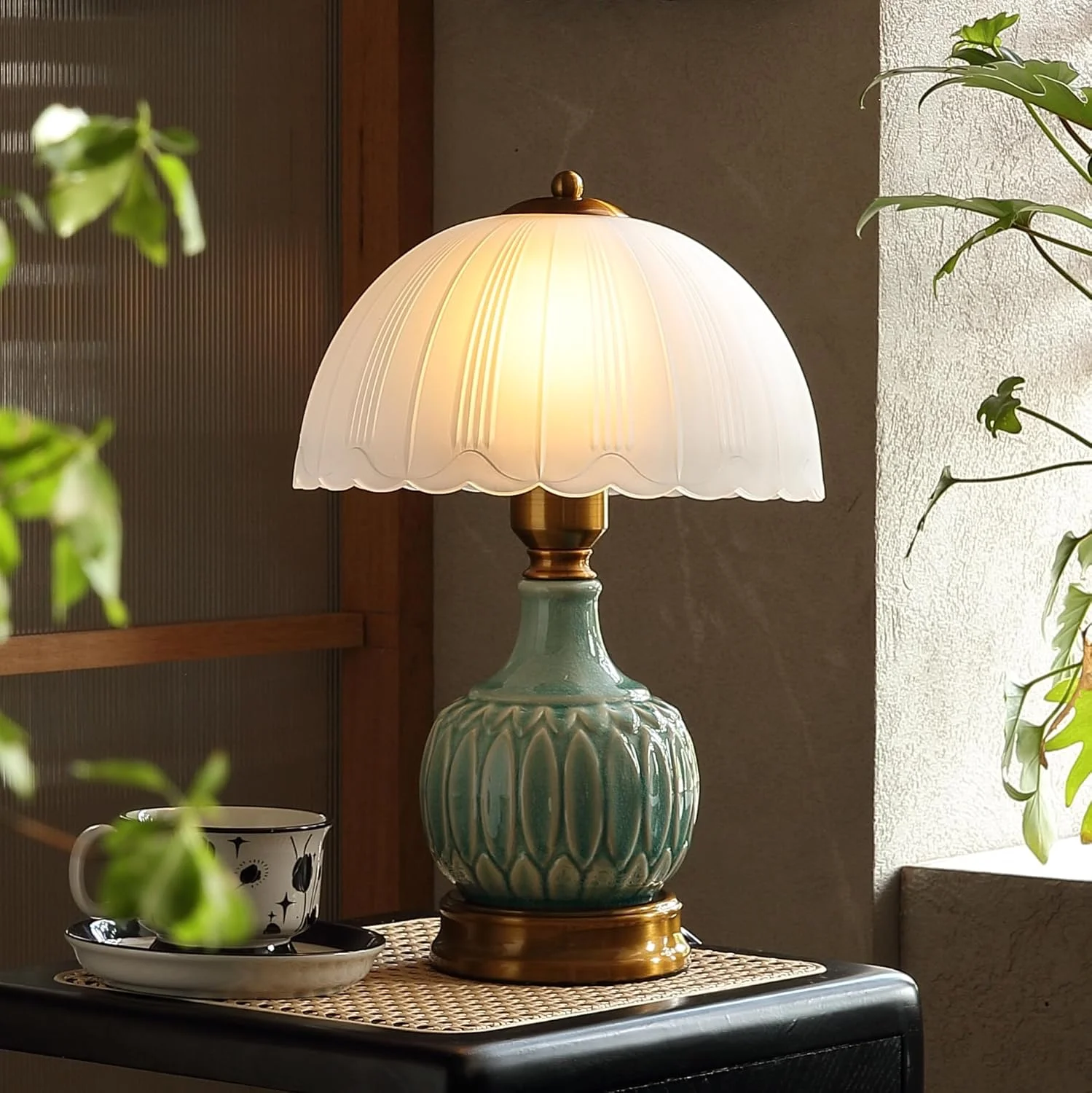 Glivpny Vintage Lamp, 16 Modern Ceramic Table Lamps for Bedroom - Image 2