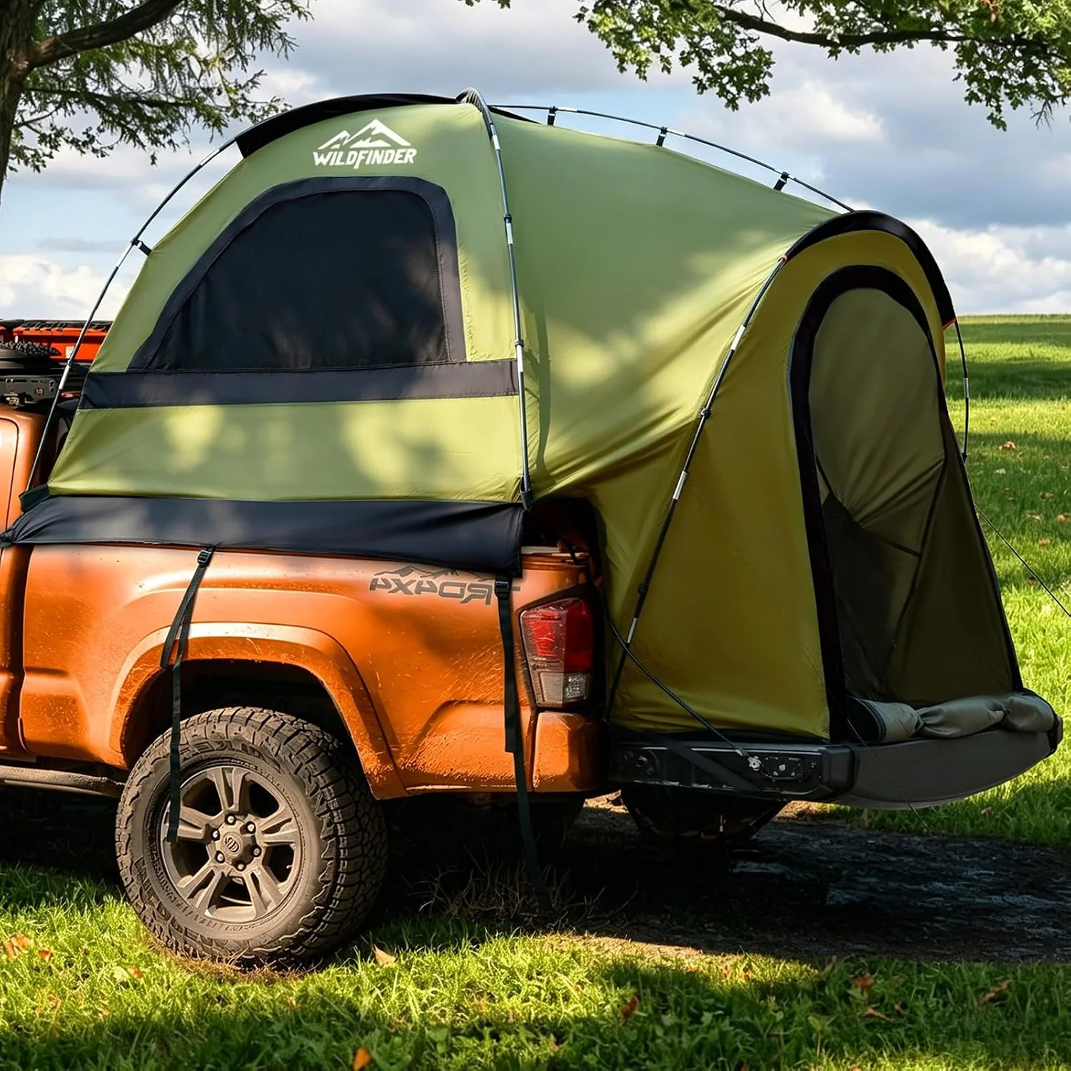 Truck Bed Tent, Waterproof PU3000mm Pickup Truck Tent for Camping 5.5-6.0 Ft Bed, 2-3 Person Sleeping Truck Tent - Image 4