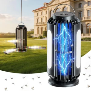 Alternative view of TYPEC 2 Pack Solar Bug Zapper, 3 Solar Charging Panels, 4200V Mosquito Zapper, IP67 Waterproof
