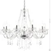 Acrylic Crystal Clear Chandelier 5-Light Pendant Ceiling Lighting Fixture | Modern Acrylic Crystals & Beads