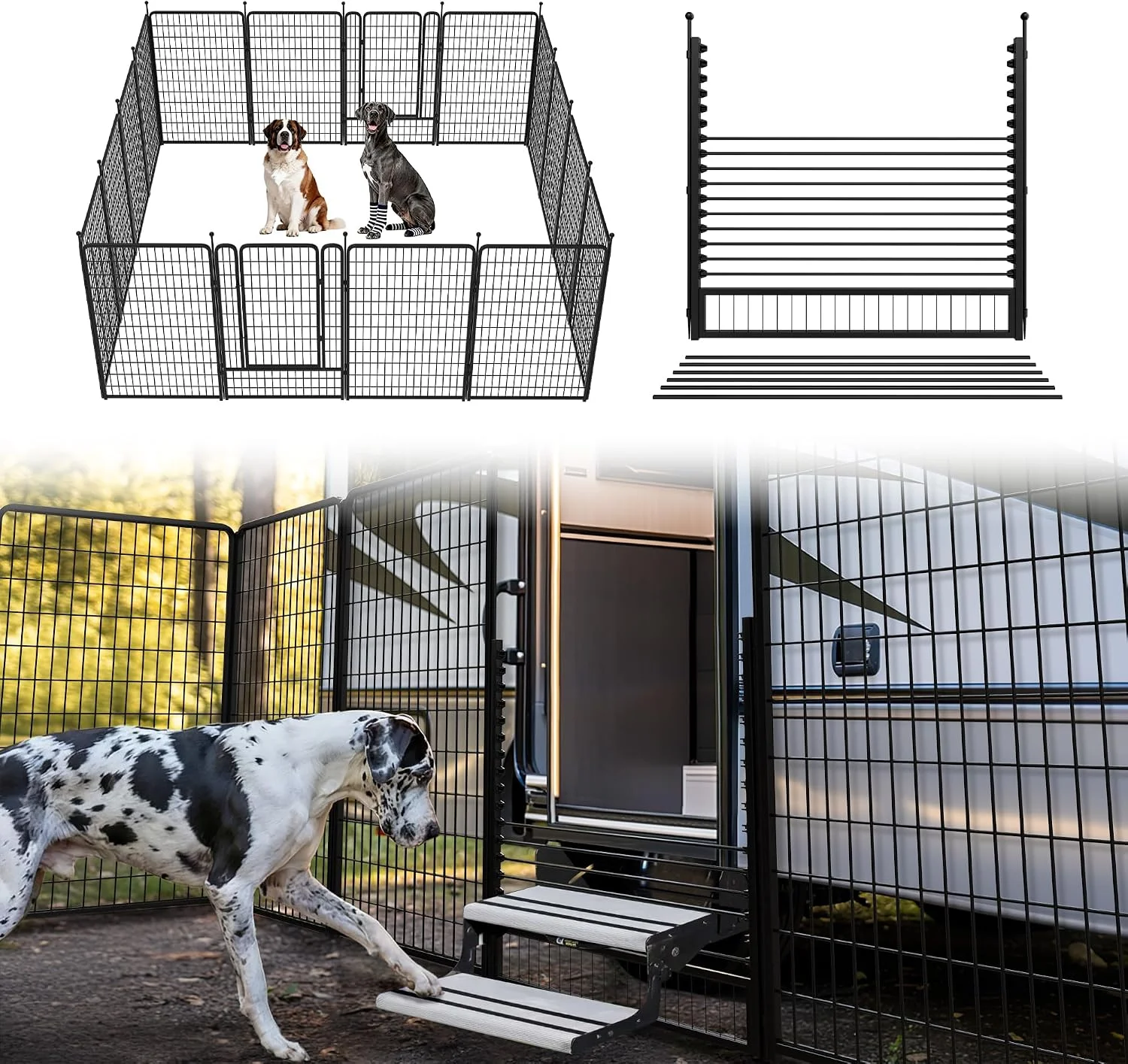 FXW Rollick Dog Playpen, Indoor, 24 H, 8 Panels