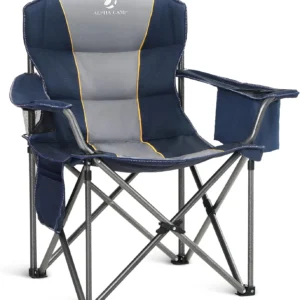 ALPHA CAMP Heavy Duty Camping Chair 500LBS Capacity, Oversized Folding Chair for Heavy People