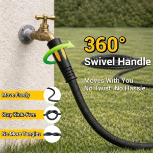 Alternative view of TheFitLife Garden Hose 100 ft, Heavy Duty 100ft Non-Expandable Long Water Hose, 1/2 id x 100 Feet