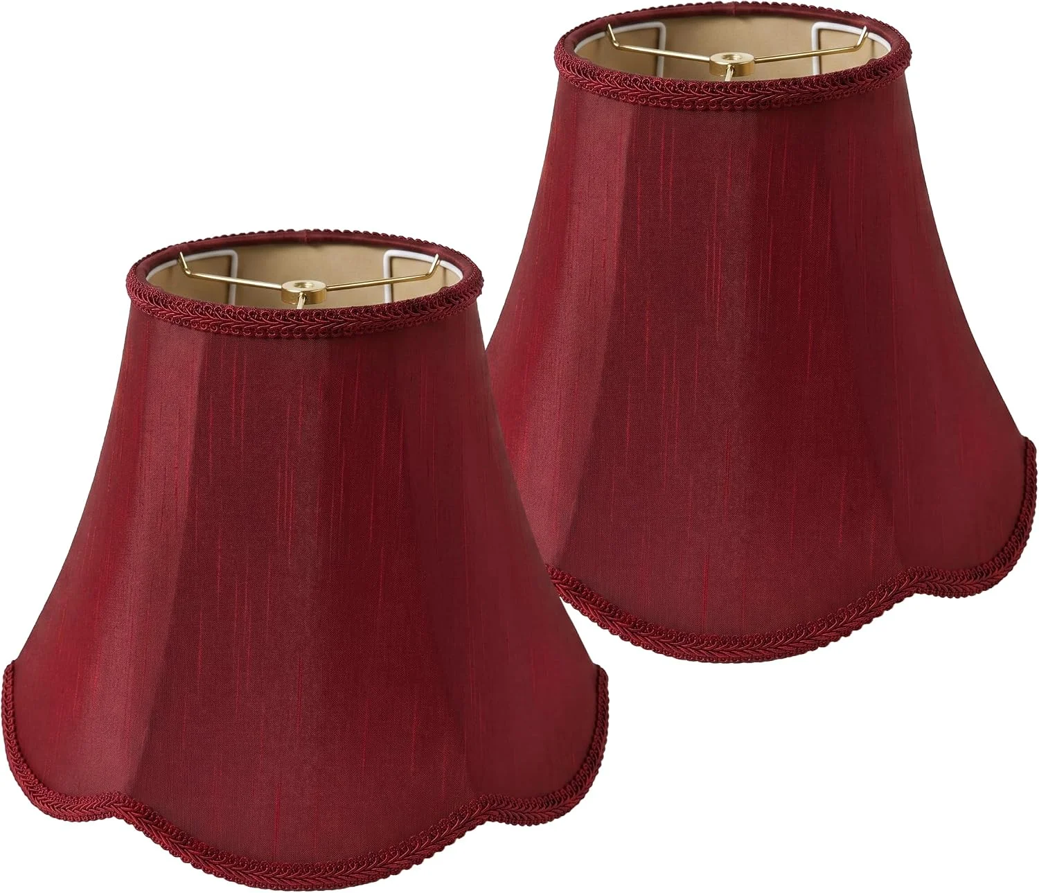 Beige Scalloped Lamp Shades Set of 2 - Image 3