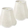 Beige Scalloped Lamp Shades Set of 2