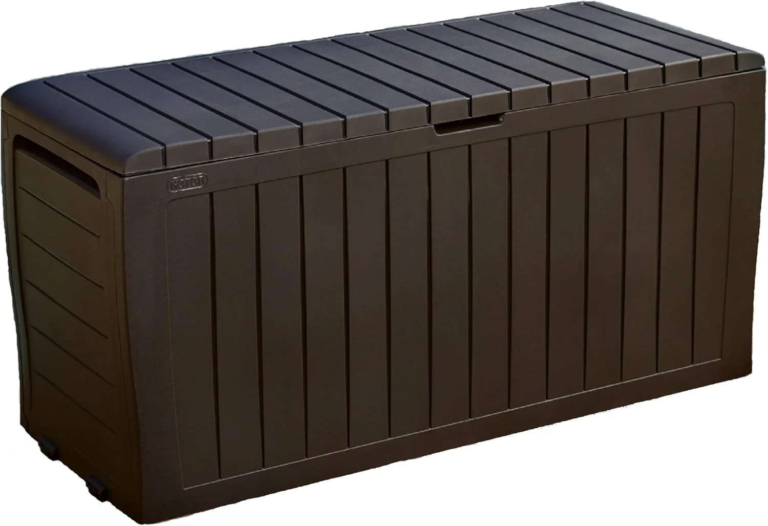 Keter Marvel Plus 71 Gallon Resin Deck Box-Organization and Storage for Patio Storage Box Outdoor Cushions