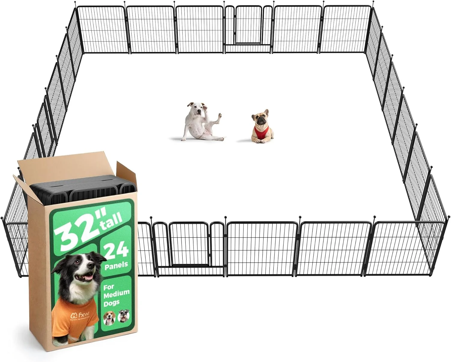 FXW Rollick Dog Playpen, Indoor, 24 H, 8 Panels - Image 17