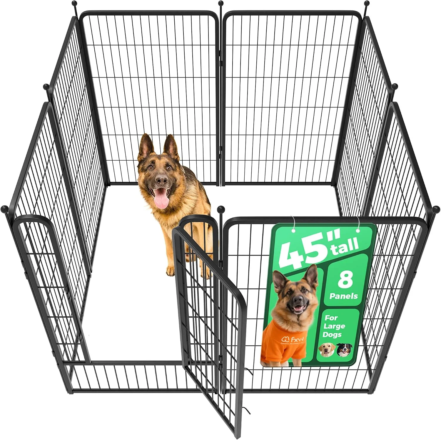FXW Rollick Dog Playpen, Indoor, 24 H, 8 Panels - Image 68
