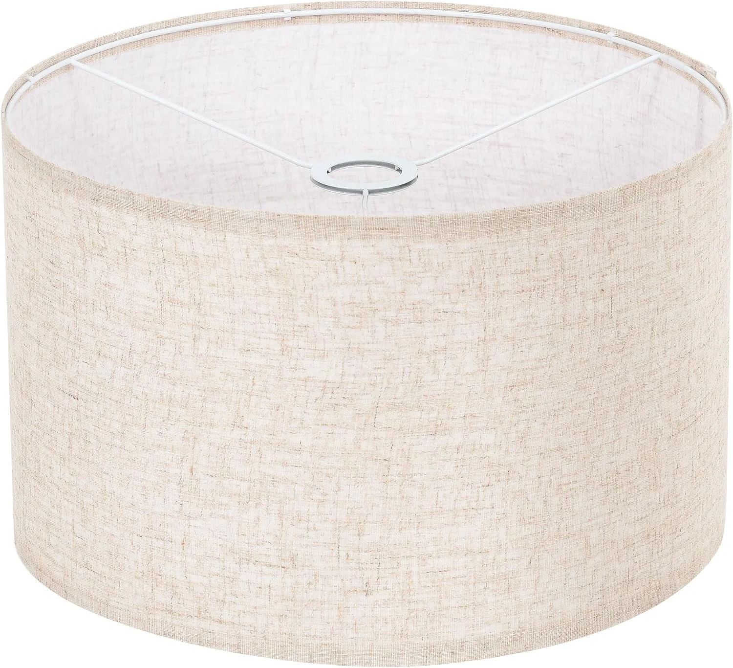 Beige Large Drum Lamp Shade 16 Top x 16 Bottom x 10 High