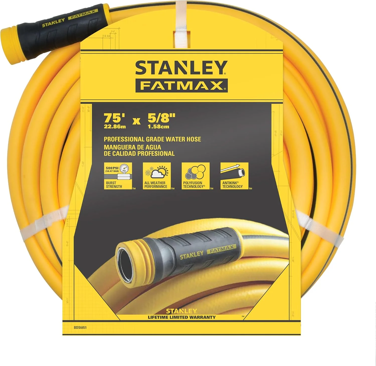 Stanley BDS6651 Fatmax Professional Grade Water Hose, 75' x 5/8 - Image 5