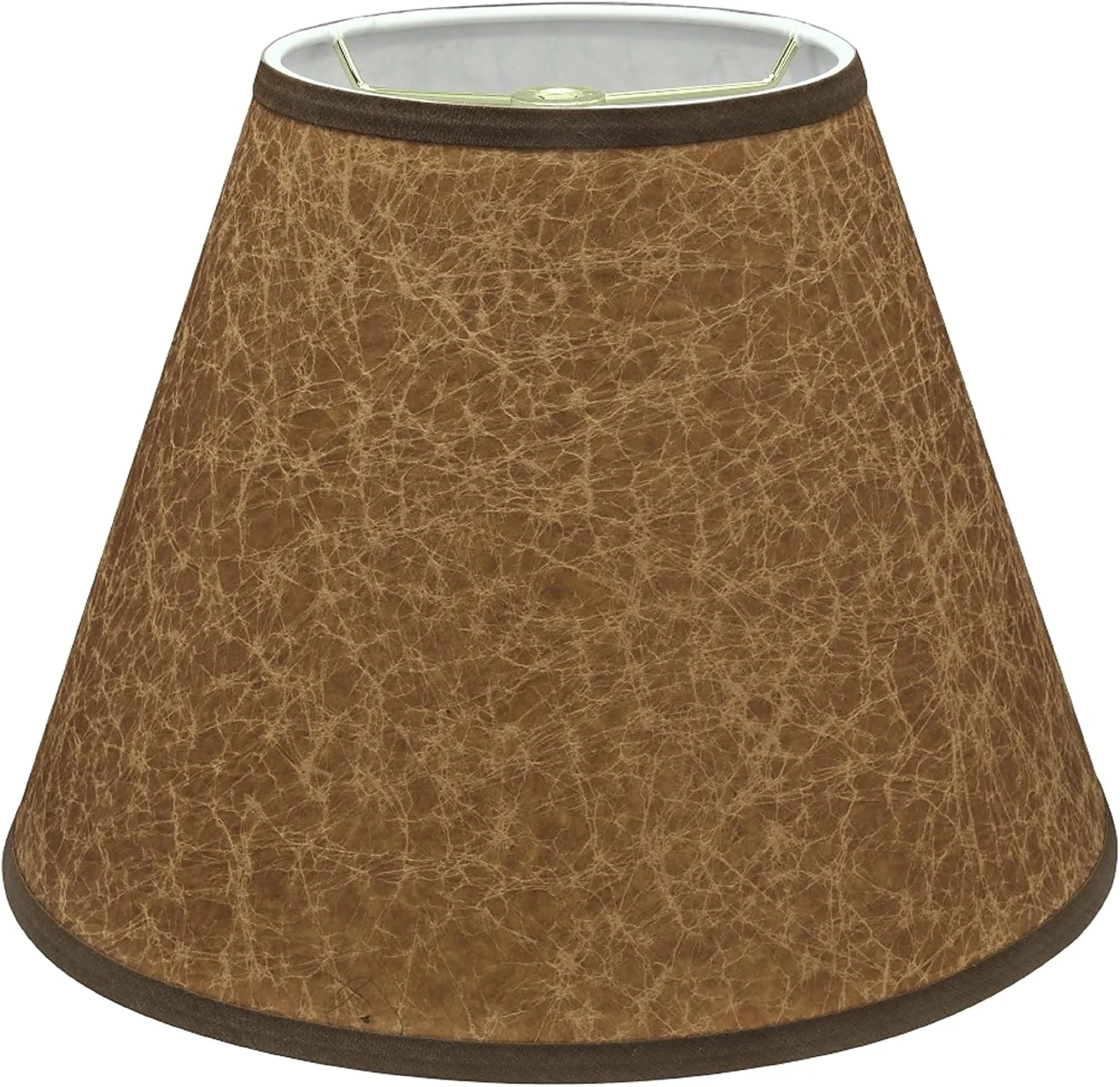 Aspen Creative 32622 Transitional Empire Shape Spider Construction Lamp Shade in Cider Brown - Image 2