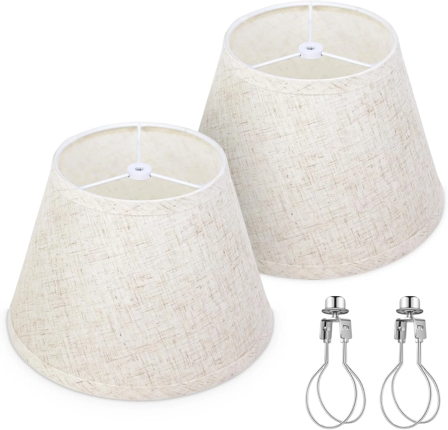 Beige Empire Lamp Shades Set of 2 - Image 2