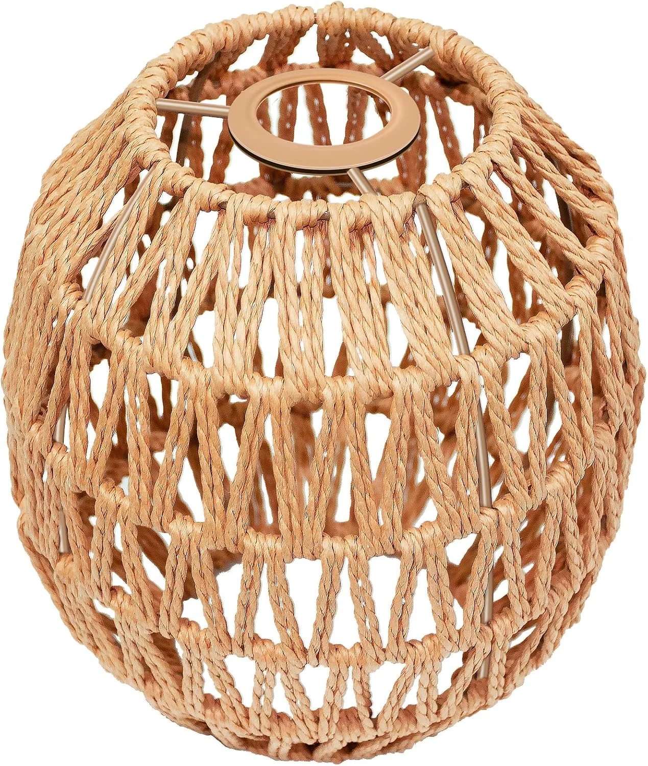 LUCORUSC Hanging Light Lamp Shades Boho Rattan Lamp Shades - Image 2