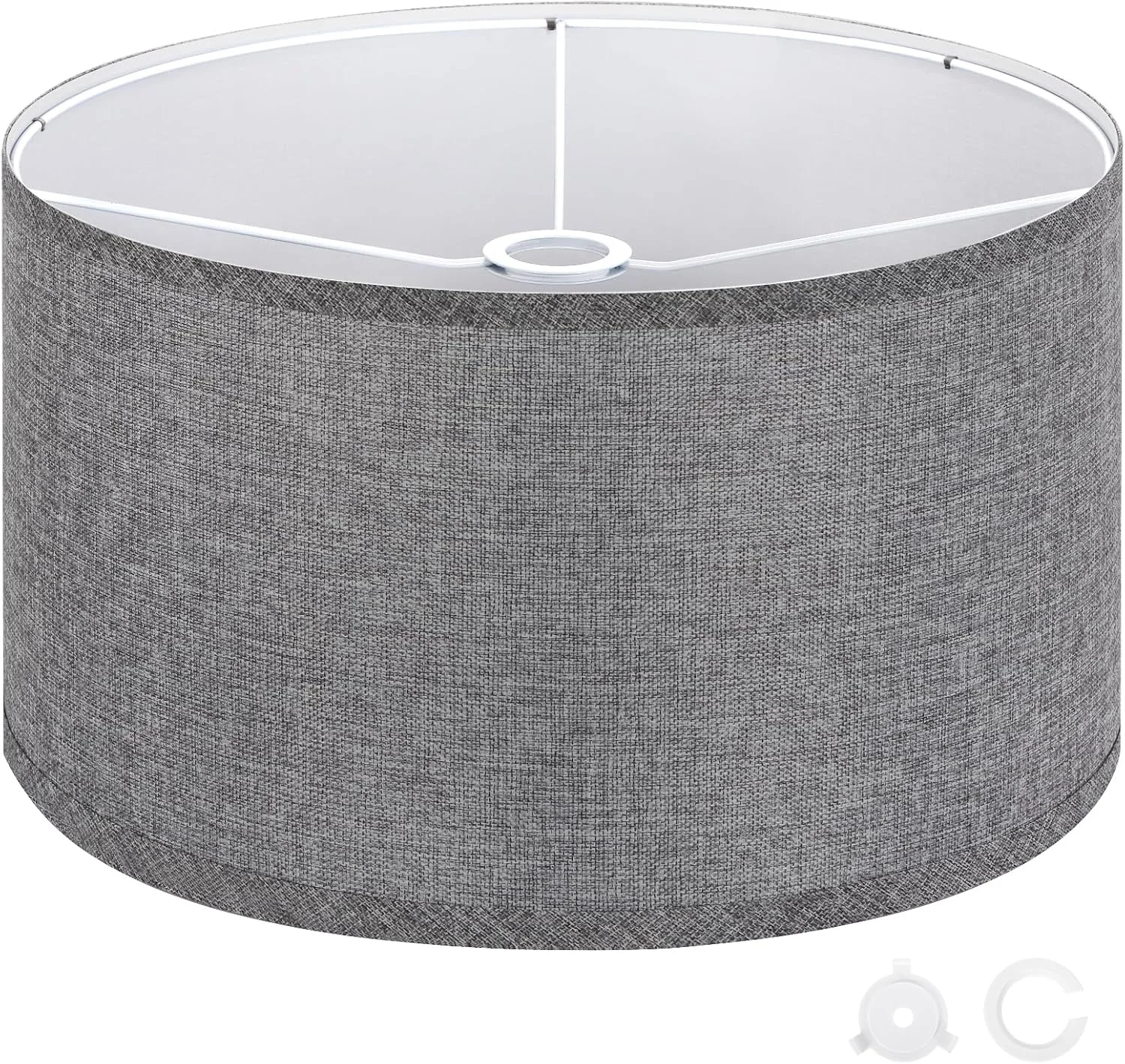 OUTON Beige Large Drum Lamp Shades for Floor Lamp