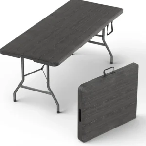 Alternative view of Our Modern Space 8 Feet Foldable Table with Built in Handle & Steel Legs, Heavy Duty Portable