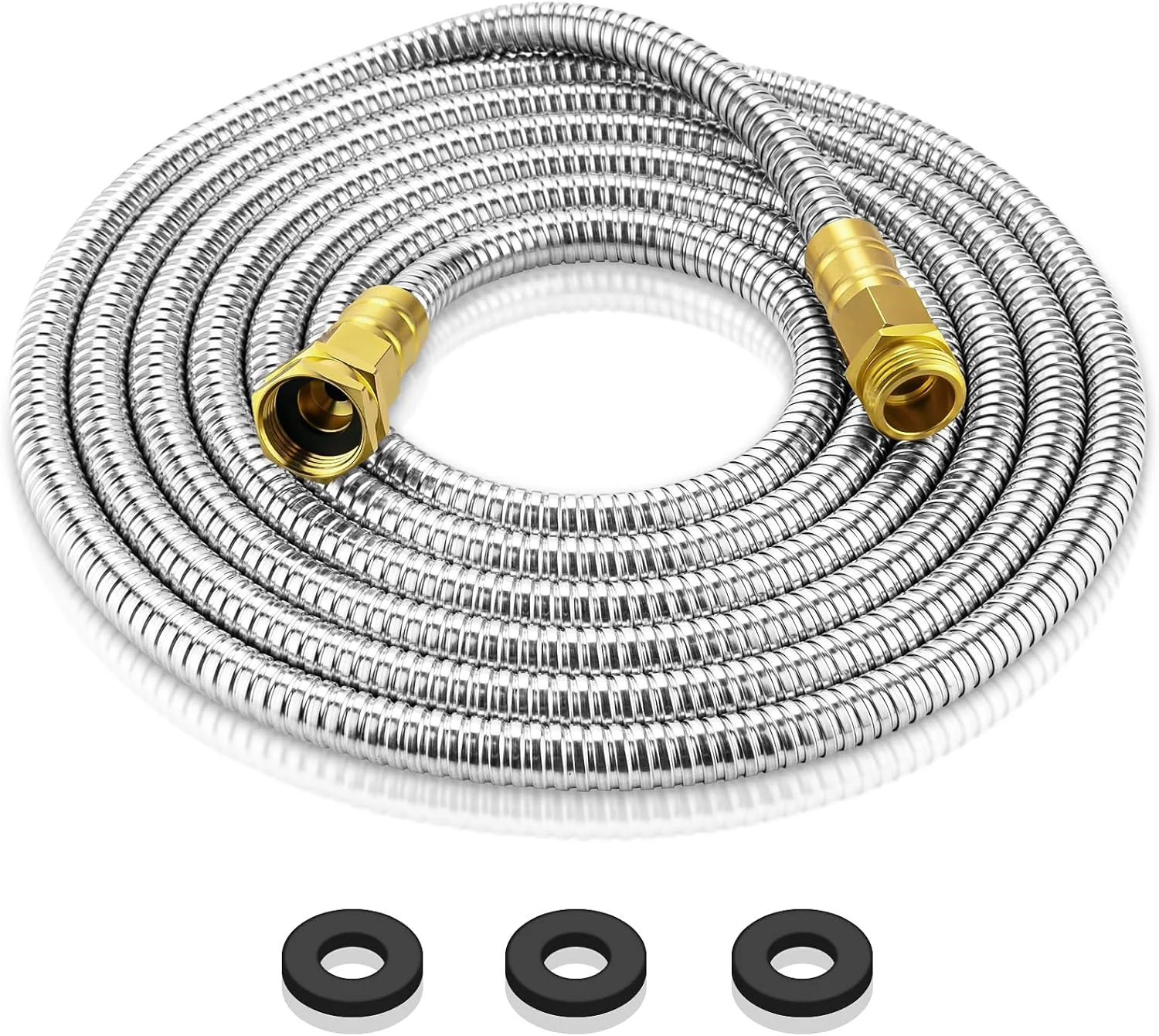 Rosy Earth Stainless Steel Garden Hose 100 FT, Heavy Duty Expandable Water Hose - Image 6