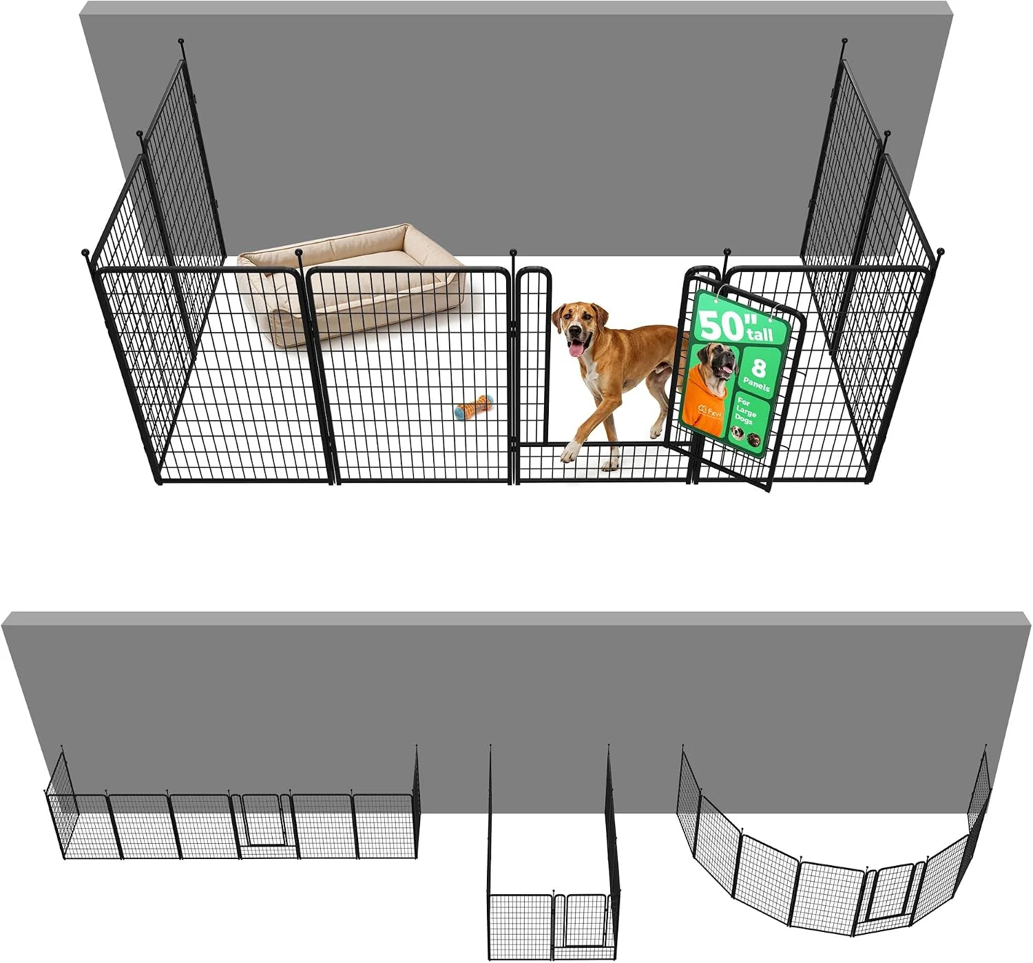 FXW Rollick Dog Playpen, Indoor, 24 H, 8 Panels - Image 81
