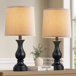 Alternative view of Seealle Farmhouse Table Lamps Set of 2, Rustic Lamp for Bedroom Living Room