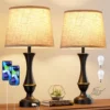 Seealle Touch Lamps for Nightstand, Dimmable, Bulb Included