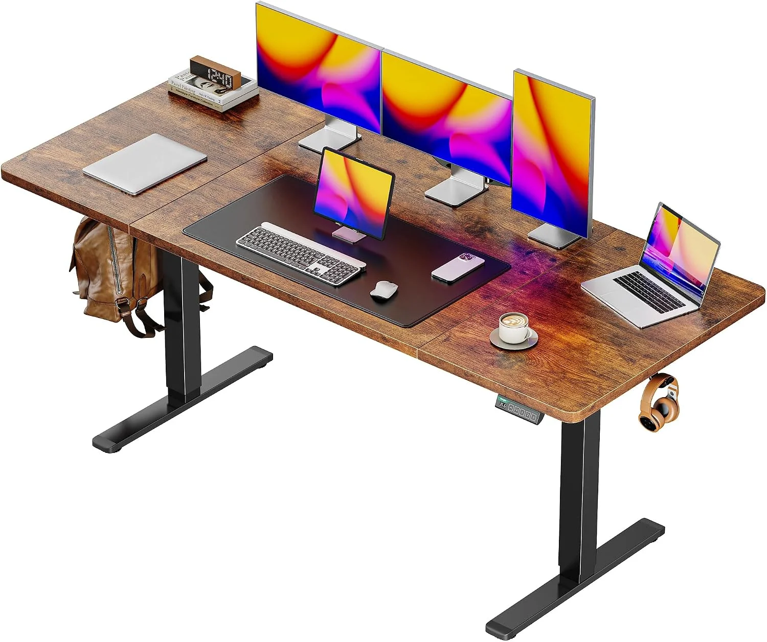 Huuger 55 x 28 Large Electric Standing Desk, Height Adjustable Computer Desk, 27.6 Deep Desktop - Image 16