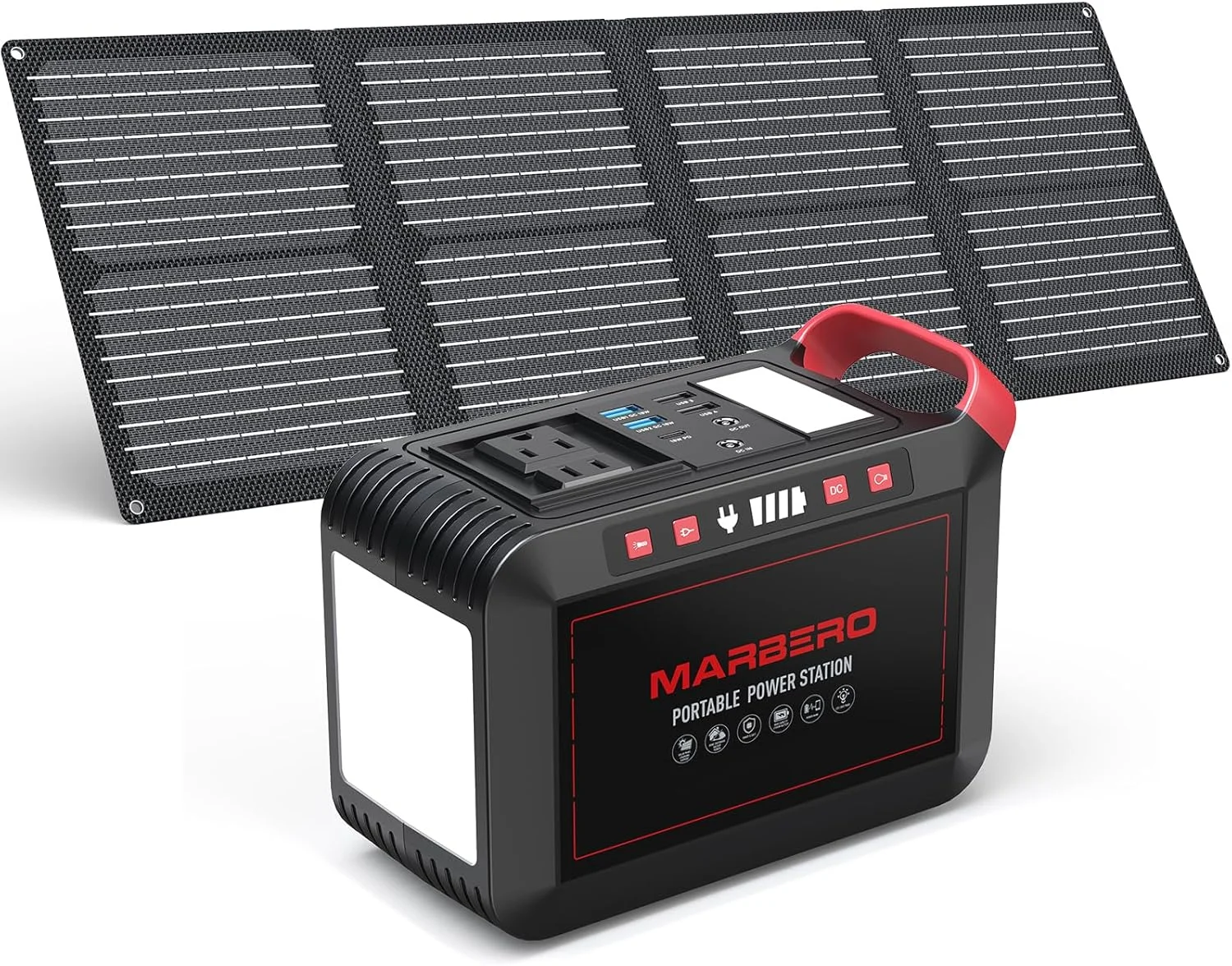 MARBERO Portable Power Station 88Wh Camping Lithium Battery Solar Generator Fast Charging with AC Outlet 120W Peak Power - Image 4