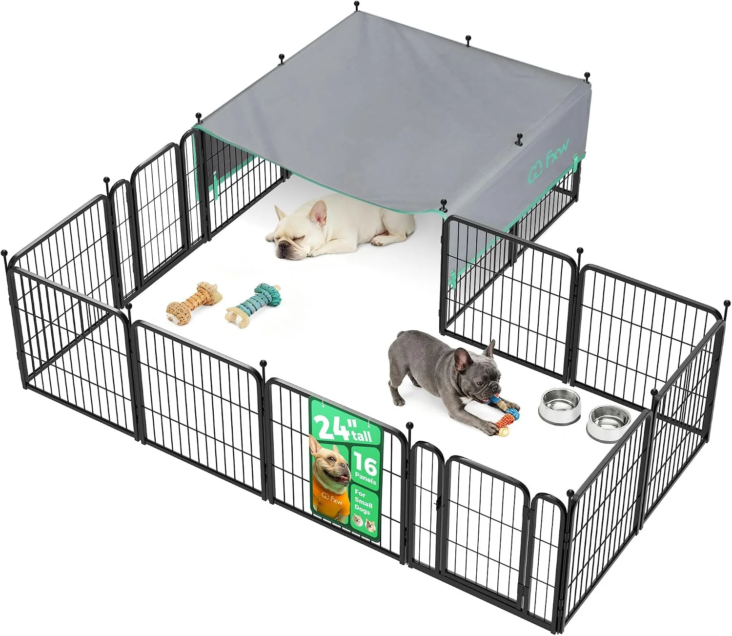 FXW Rollick Dog Playpen, Indoor, 24 H, 8 Panels - Image 32
