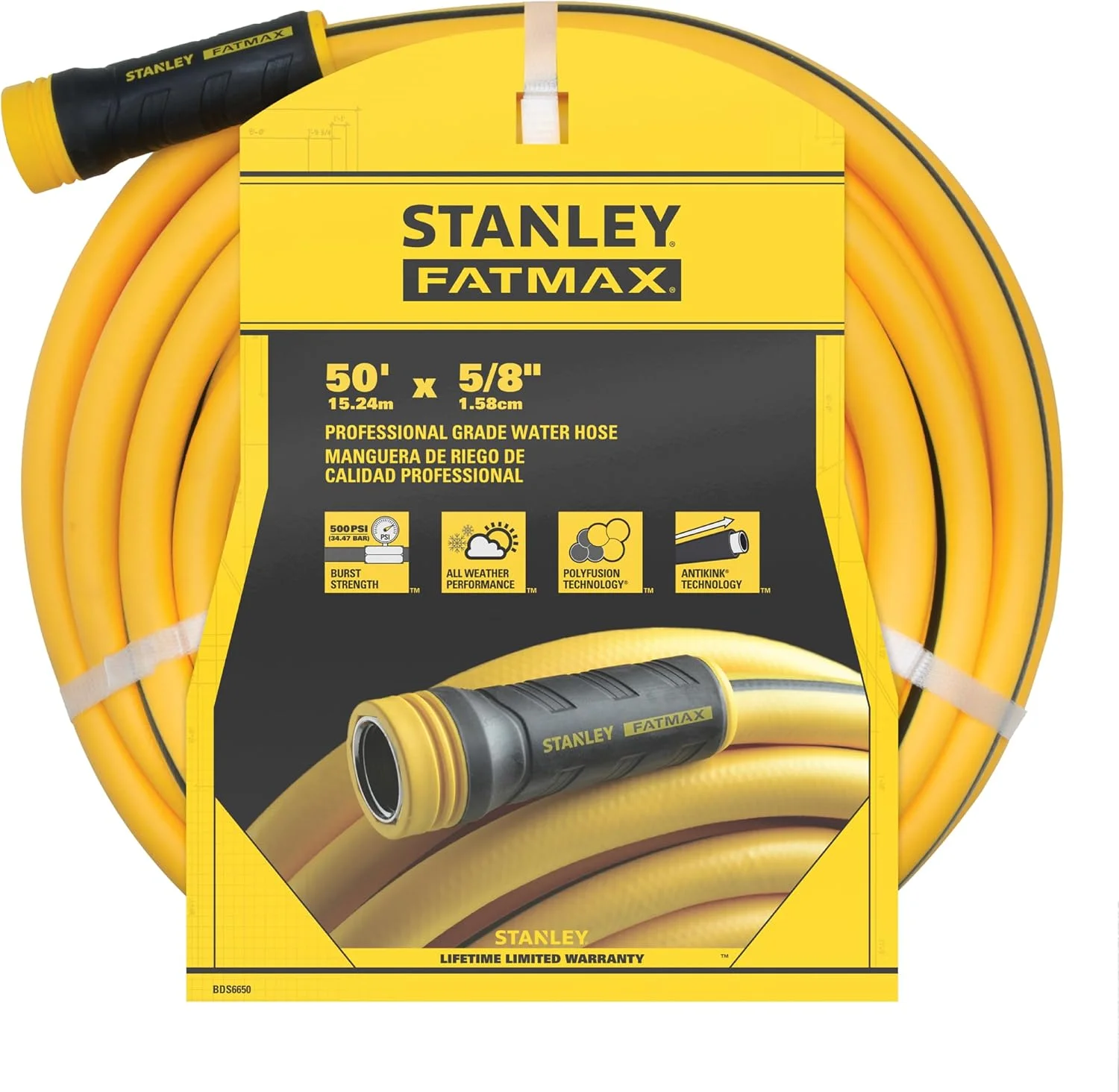 Stanley BDS6651 Fatmax Professional Grade Water Hose, 75' x 5/8