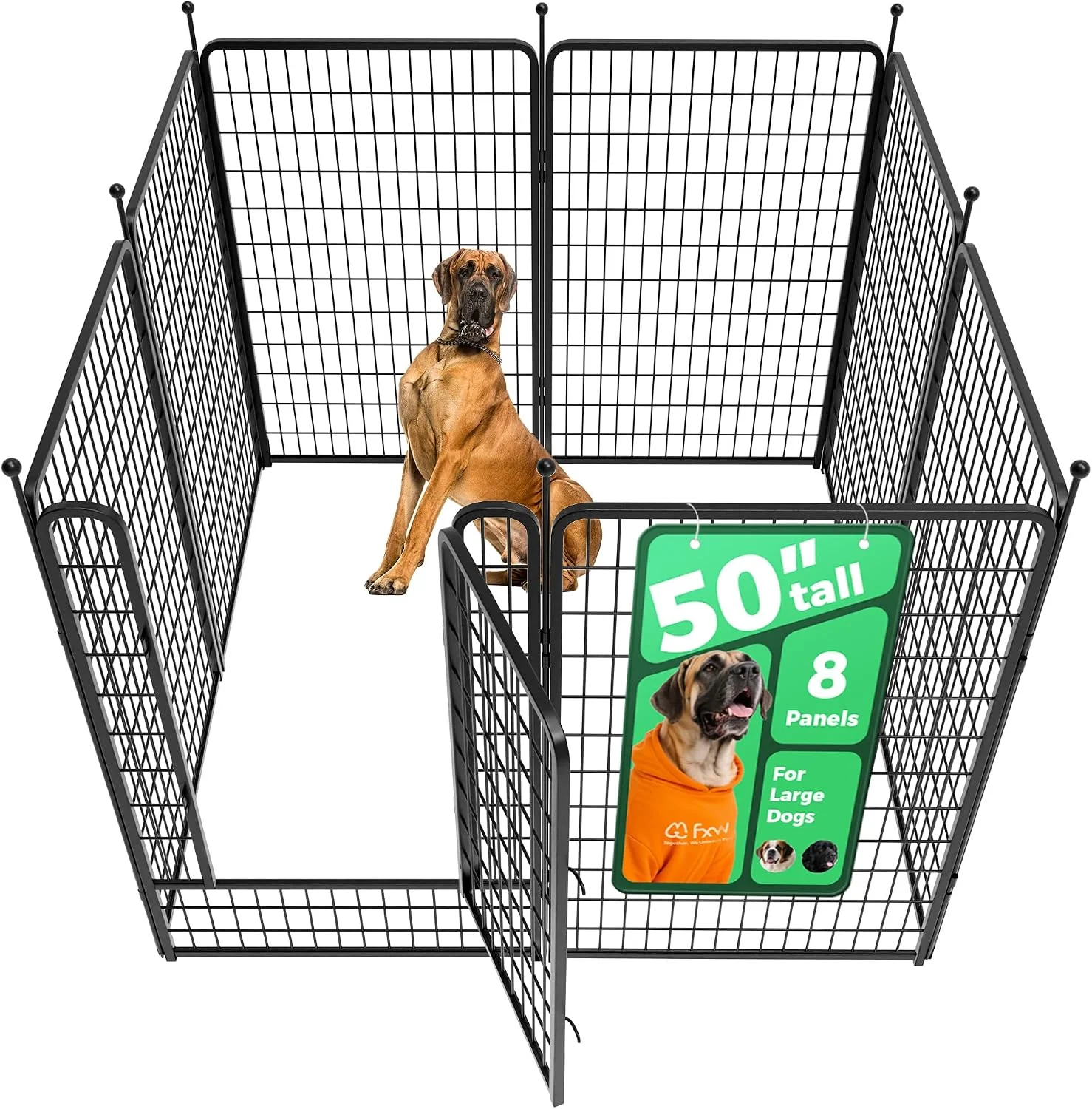 FXW Rollick Dog Playpen, Indoor, 24 H, 8 Panels - Image 77