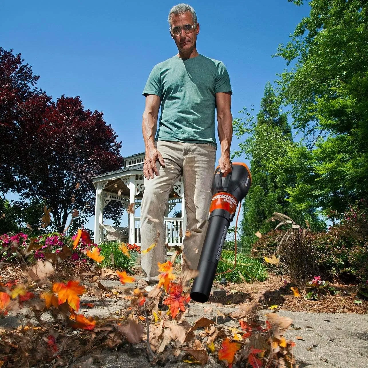 WORX 12 Amp Electric Leaf Blower, Turbine Blower for Lawn Care with 600 CFM & 2 Speed Control, Corded, WG520 - Image 3