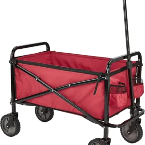 Amazon Basics Collapsible Heavy Duty Utility Wagon for Outdoor Sports, Camping, 265 Pounds Capacity