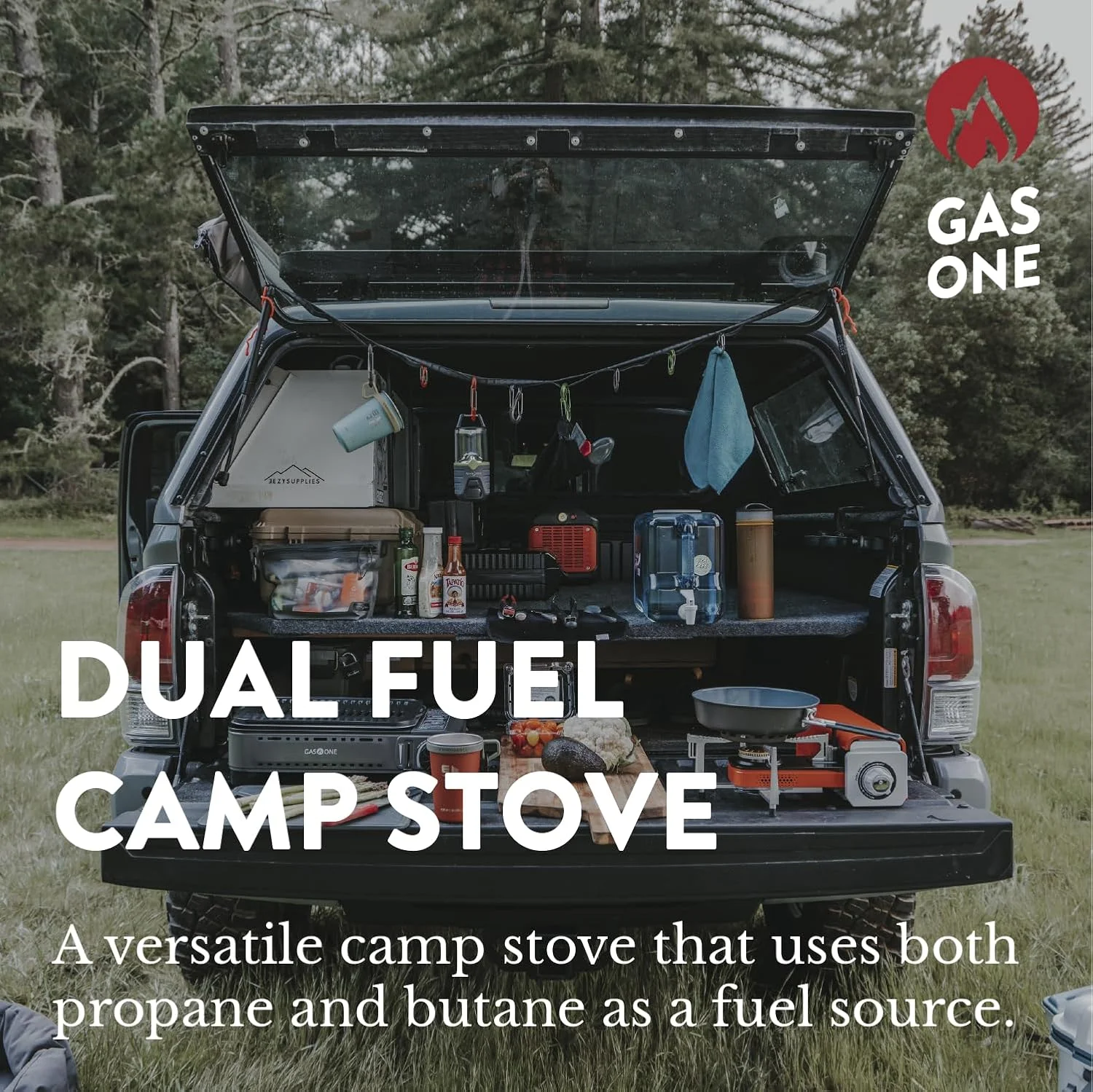 GasOne 15, 000 BTU Propane or Butane Stove Dual Fuel Stove Portable Camping Stove - Image 2