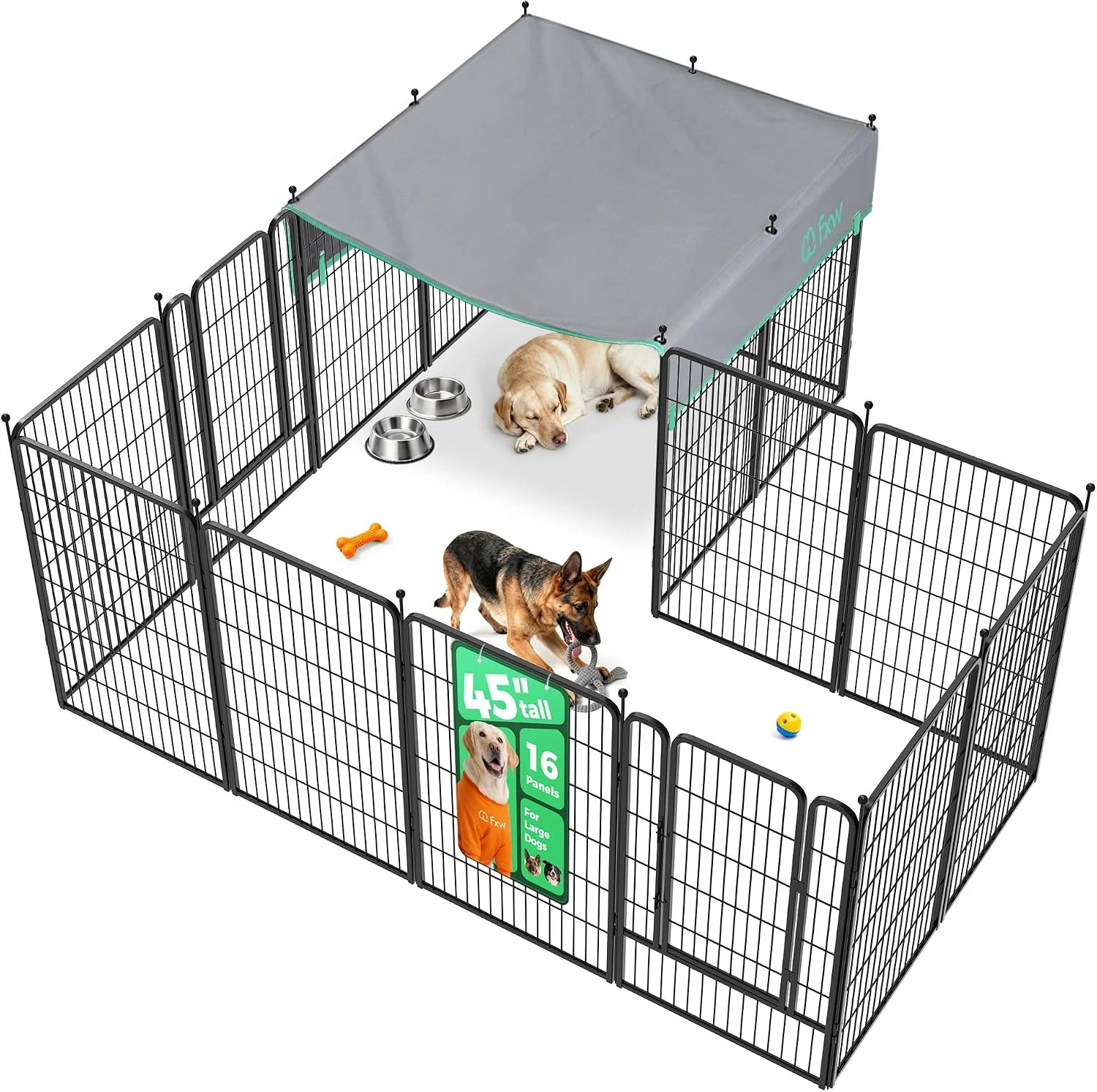 FXW Rollick Dog Playpen, Indoor, 24 H, 8 Panels - Image 19