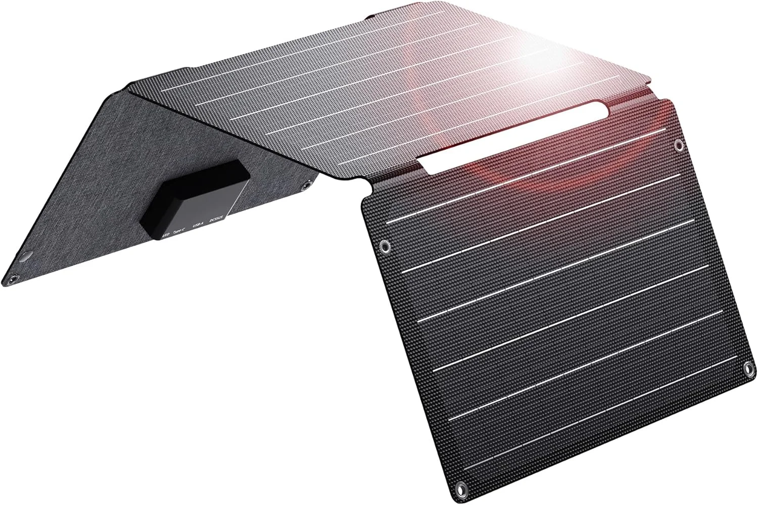 BigBlue 28W Solar Panel Charger with Dual USB-C and USB-A, Portable Solar Phone Charger for Camping - Image 2