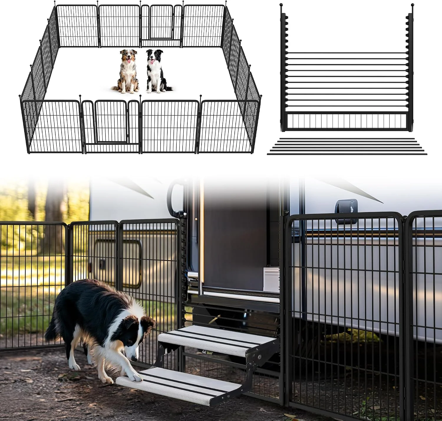 FXW Rollick Dog Playpen, Indoor, 24 H, 8 Panels - Image 56