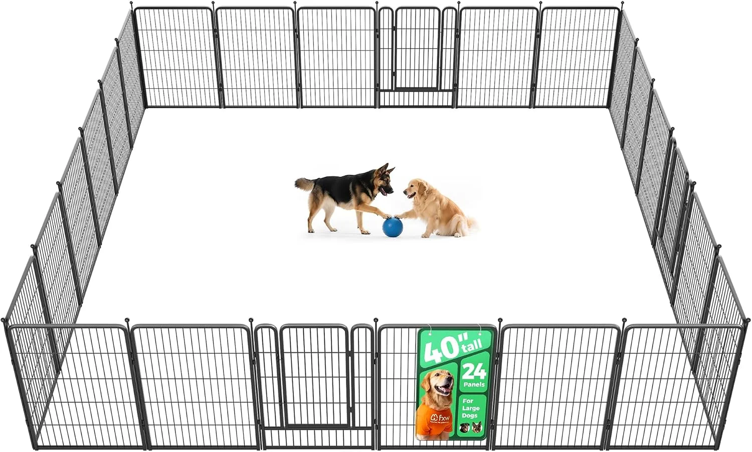 FXW Rollick Dog Playpen, Indoor, 24 H, 8 Panels - Image 21